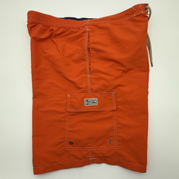 Polo Ralph‎ Lauren Swim Trunks Men's Size XL Orange Pockets - Picture 4 of 13